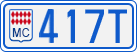 License plate of Monaco, Cars