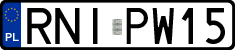 License plates of Poland, Regular car plates