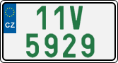 License plate of the Czech Republic, Oldtimers (2001)