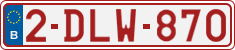 License plate of Belgium, Regular plates (2010)