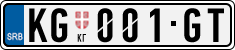 License plate of Serbia, Cars