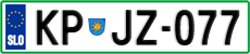 License plate of Slovenia, Cars