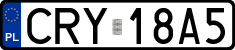License plates of Poland, Regular car plates