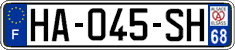 French license plate, SIV (ordinary)