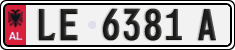 License plate of Albania, Cars (1993)