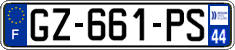 French license plate, SIV (ordinary)