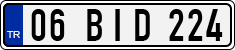 License plate of Turkey, Regular plates