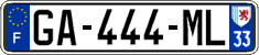 French license plate, SIV (ordinary)