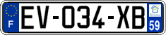 French license plate, SIV (ordinary)