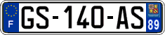 French license plate, SIV (ordinary)