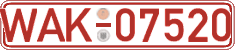 German license plate, Red license plates