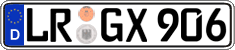 German license plate, Regular plates