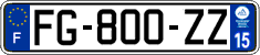 French license plate, SIV (ordinary)
