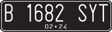 License plate of Indonesia, Regular plates