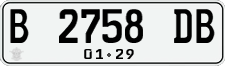 License plate of Indonesia, Regular plates