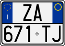 License plate of Italy, Cars (1994 year series)