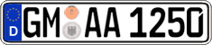 German license plate, Regular plates