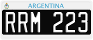 License plate of Argentina, Cars (1995, ABC 123)