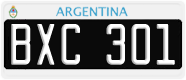 License plate of Argentina, Cars (1995, ABC 123)