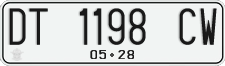 License plate of Indonesia, Regular plates