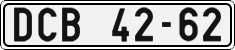 License plate of the Czech Republic, Cars (1960)