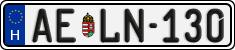 license plates of Hungary, Regular plates (2022)