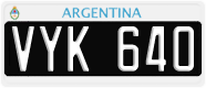 License plate of Argentina, Cars (1995, ABC 123)