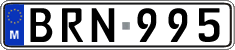 License plate of Malta, Regular plates (ABC 123)