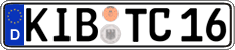 German license plate, Regular plates