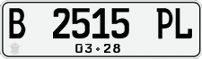 License plate of Indonesia, Regular plates