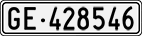 License plate of Switzerland, Cars