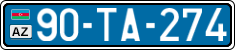License plate of Azerbaijan, Public transport