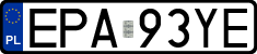 License plates of Poland, Regular car plates