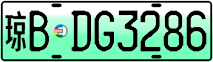 License plate of China, Electric vehicles