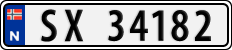 License plate of Norway, Cars