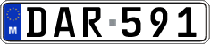 License plate of Malta, Regular plates (ABC 123)