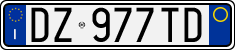 License plate of Italy, Cars (1994 year series)