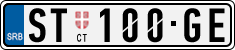 License plate of Serbia, Cars