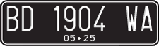 License plate of Indonesia, Regular plates