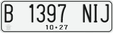 License plate of Indonesia, Regular plates