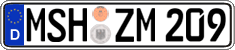 German license plate, Regular plates