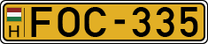 license plates of Hungary, Commercial vehicles (1990)