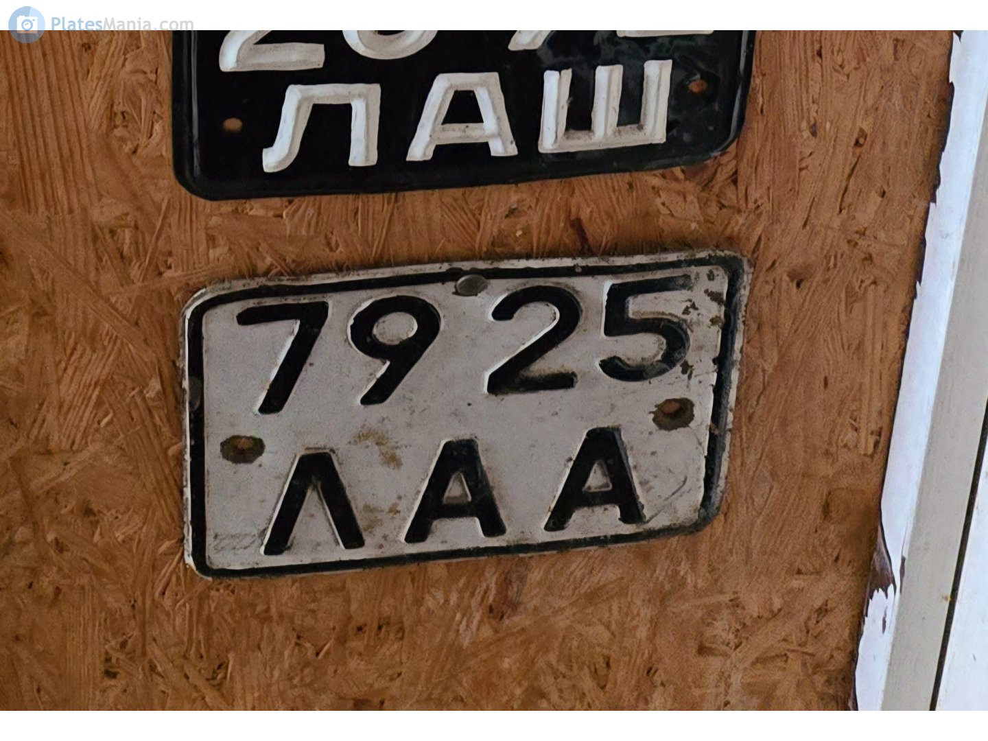 7925 ЛАА, License plate without vehicle 