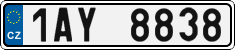 License plate of the Czech Republic, Cars (2001)
