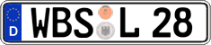German license plate, Regular plates