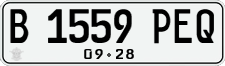 License plate of Indonesia, Regular plates