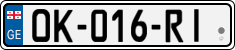 License plate of Georgia, Cars (2014)