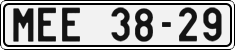 License plate of the Czech Republic, Cars (1960)