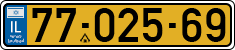 License plate of Israel, Regular plates