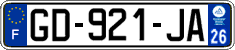 French license plate, SIV (ordinary)